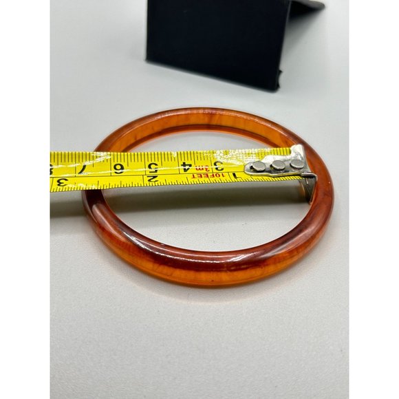 Vintage Apple Juice Bakelite Spacer Bangle Bracelet Collectible Costume Jewelry - Picture 6 of 7